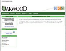 Tablet Screenshot of oakwood.auctionanything.com